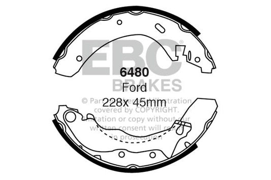 EBC Brake Shoe Replacement Set (6480)