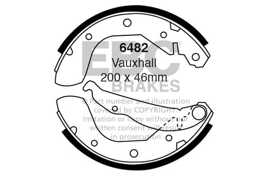 EBC Brake Shoe Replacement Set (6482)