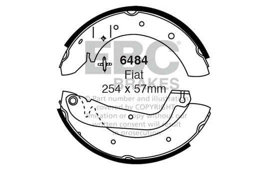 EBC Brake Shoe Replacement Set (6484)