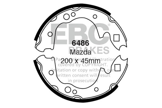 EBC Brake Shoe Replacement Set (6486)