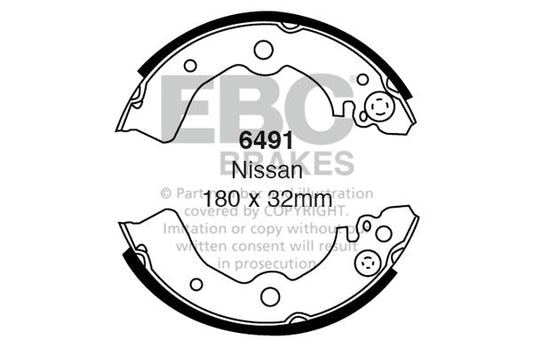 EBC Brake Shoe Replacement Set (6491)