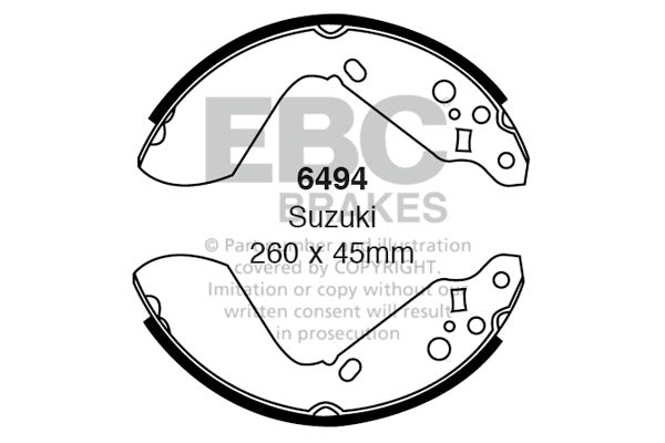 EBC Brake Shoe Replacement Set (6494)