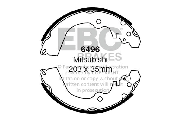 EBC Brake Shoe Replacement Set (6496)