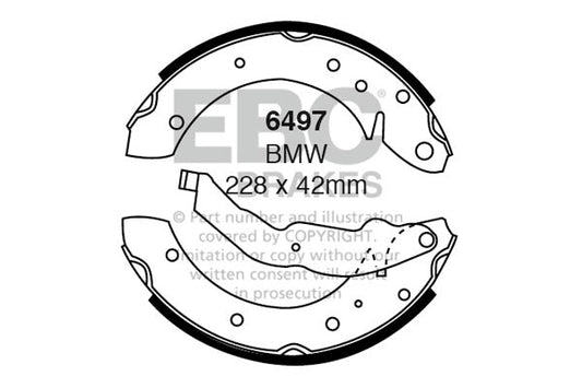 EBC Brake Shoe Replacement Set (6497)