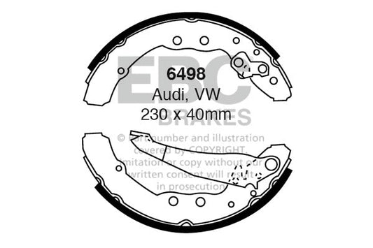 EBC Brake Shoe Replacement Set (6498)