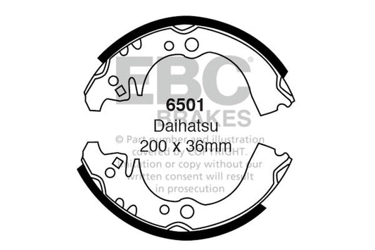 EBC Brake Shoe Replacement Set (6501)