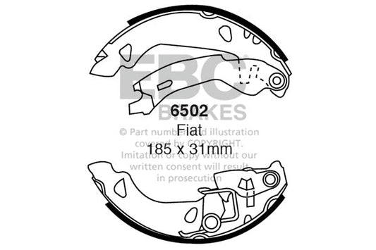 EBC Brake Shoe Replacement Set (6502)