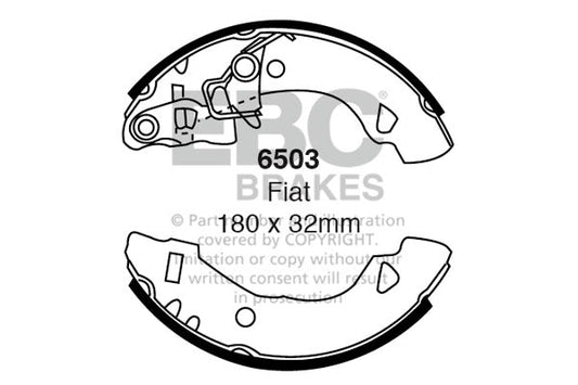 EBC Brake Shoe Replacement Set (6503)