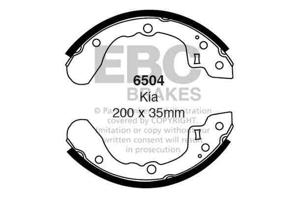 EBC Brake Shoe Replacement Set (6504)