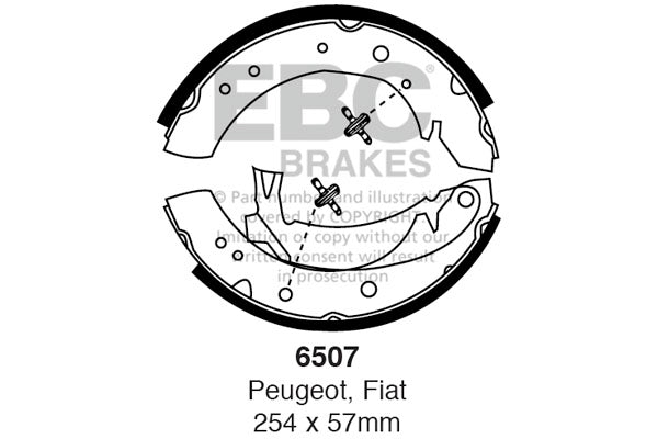EBC Brake Shoe Replacement Set (6507)