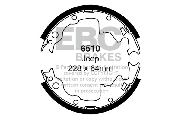 EBC Brake Shoe Replacement Set (6510)