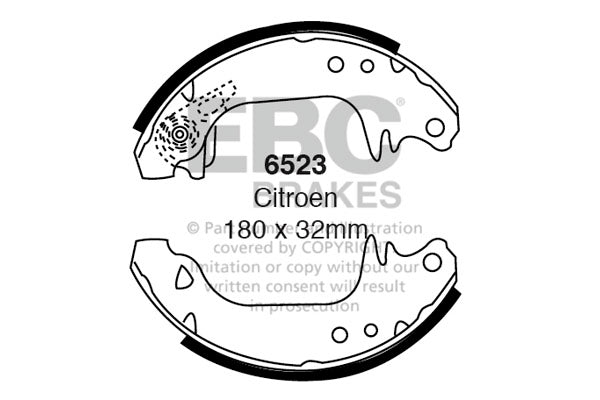 EBC Brake Shoe Replacement Set (6523)