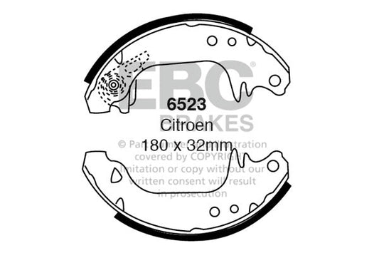 EBC Brake Shoe Replacement Set (6523)