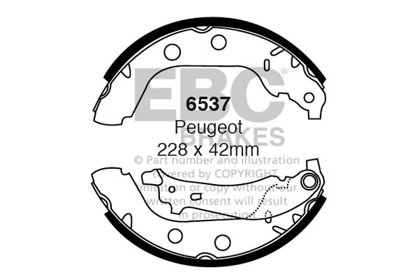 EBC Brake Shoe Replacement Set (6537)