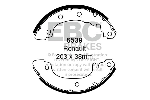EBC Brake Shoe Replacement Set (6539)