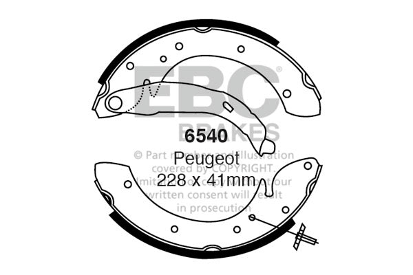 EBC Brake Shoe Replacement Set (6540)