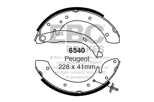 EBC Brake Shoe Replacement Set (6540)