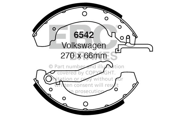 EBC Brake Shoe Replacement Set (6542)