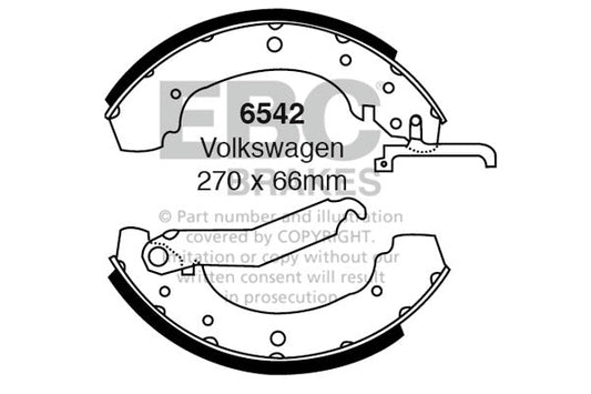 EBC Brake Shoe Replacement Set (6542)