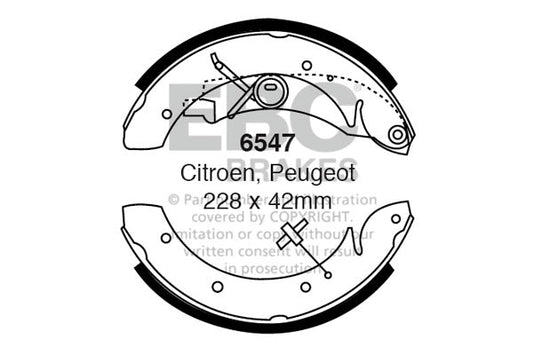 EBC Brake Shoe Replacement Set (6547)