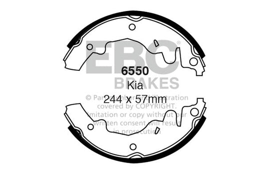 EBC Brake Shoe Replacement Set (6550)