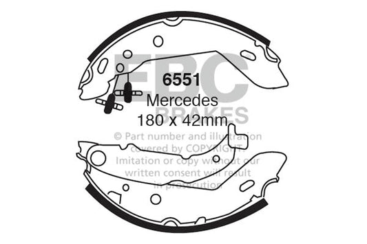 EBC Brake Shoe Replacement Set (6551)