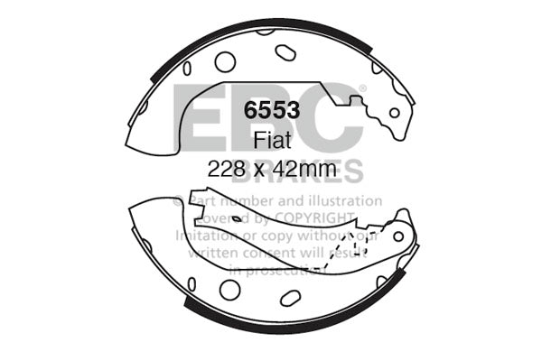 EBC Brake Shoe Replacement Set (6553)