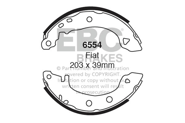 EBC Brake Shoe Replacement Set (6554)