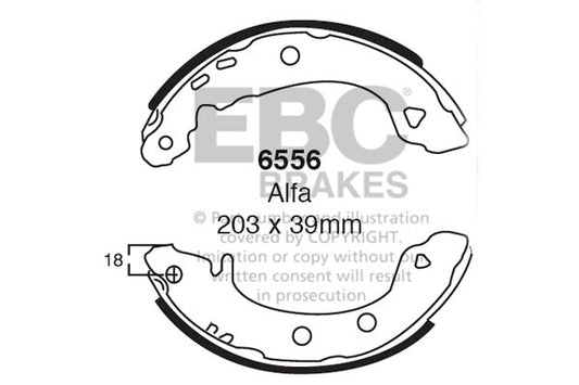 EBC Brake Shoe Replacement Set (6556)