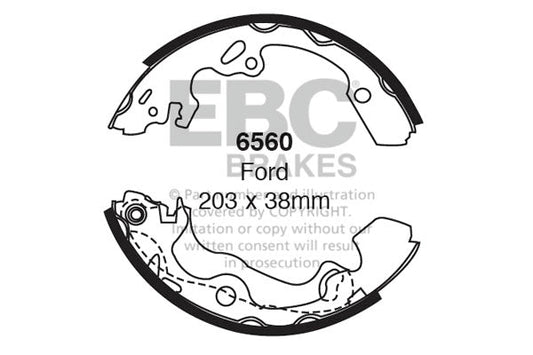EBC Brake Shoe Replacement Set (6560)