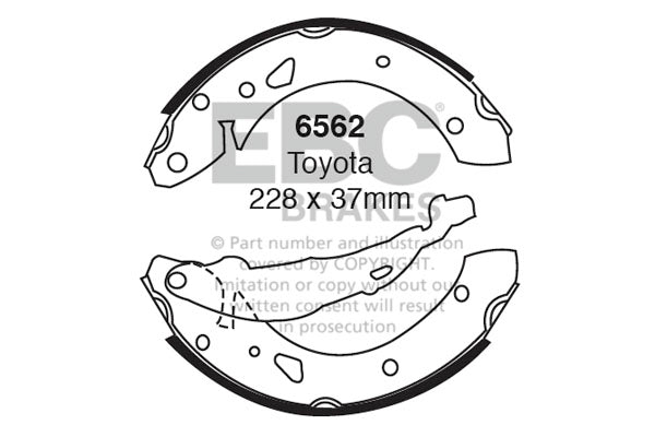 EBC Brake Shoe Replacement Set (6562)