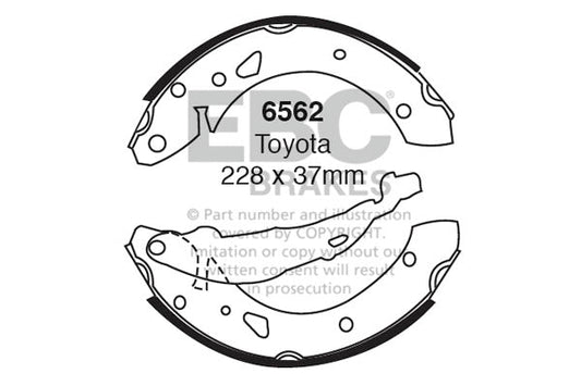 EBC Brake Shoe Replacement Set (6562)