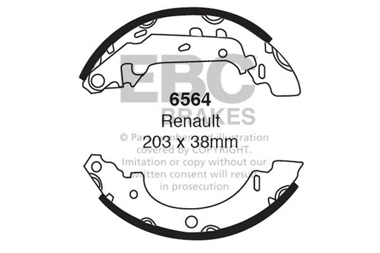 EBC Brake Shoe Replacement Set (6564)