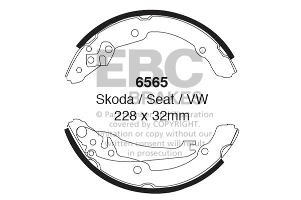 EBC Brake Shoe Replacement Set (6565)