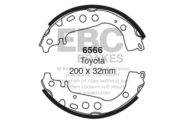 EBC Brake Shoe Replacement Set (6566)