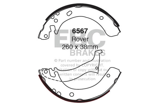 EBC Brake Shoe Replacement Set (6567)