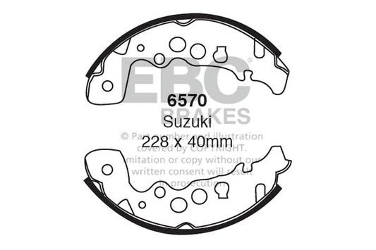 EBC Brake Shoe Replacement Set (6570)