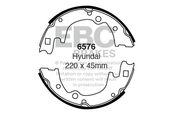 EBC Brake Shoe Replacement Set (6576)