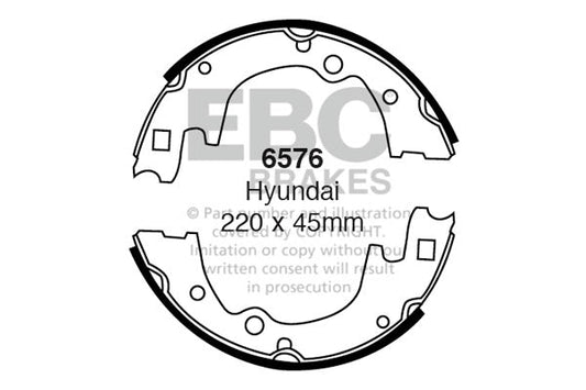 EBC Brake Shoe Replacement Set (6576)