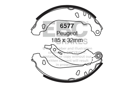 EBC Brake Shoe Replacement Set (6577)