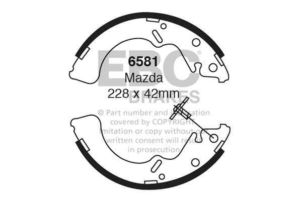EBC Brake Shoe Replacement Set (6581)