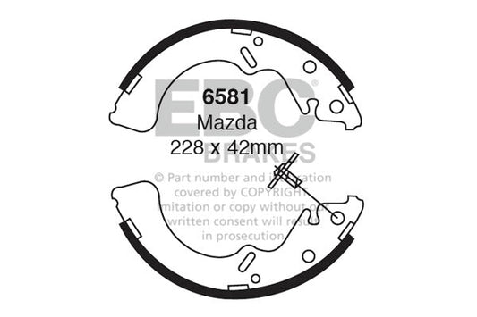 EBC Brake Shoe Replacement Set (6581)