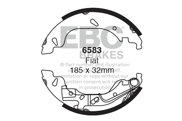 EBC Brake Shoe Replacement Set (6583)