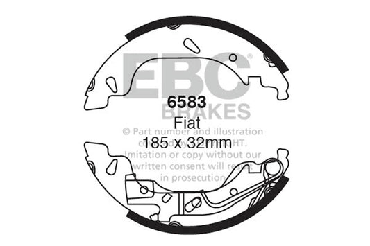 EBC Brake Shoe Replacement Set (6583)