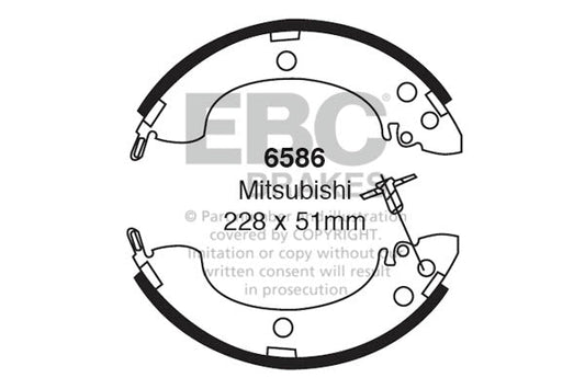 EBC Brake Shoe Replacement Set (6586)