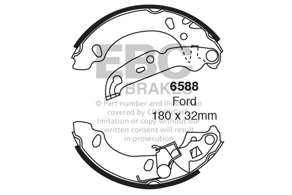 EBC Brake Shoe Replacement Set (6588)