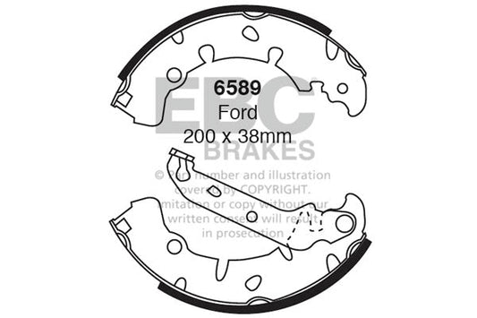 EBC Brake Shoe Replacement Set (6589)