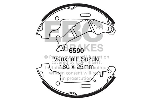 EBC Brake Shoe Replacement Set (6590)