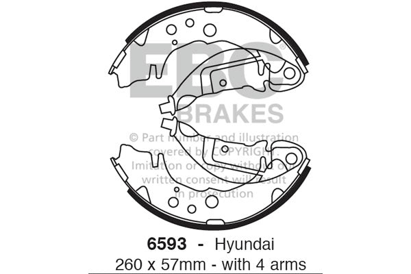 EBC Brake Shoe Replacement Set (6593)