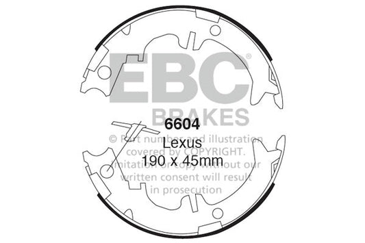 EBC Brake Shoe Replacement Set (6604)